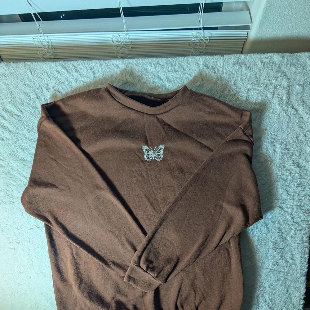 Shein Women's Brown Sweatshirt
